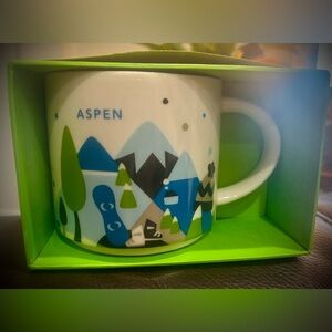 NWT Starbucks “You are Here” Aspen 14 Oz Mug. Box Included. DISCONTINUED MUG!